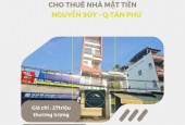 Cho thuê nhà Mặt Tiền Nguyễn Súy 64m2, 3Lầu+ST, 27Triệu, gần CHỢ Tân Hương